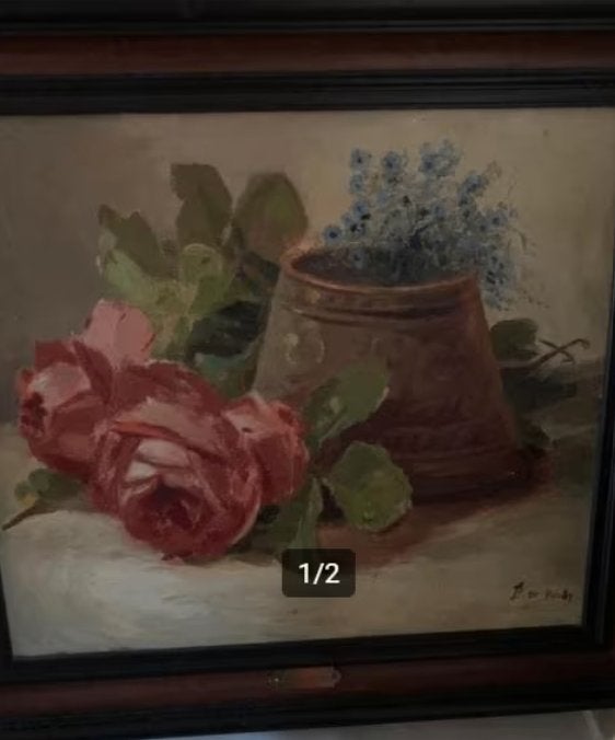 Klassieke set 'stillevens' van Bernard De Pooter, Ophalen, Doek, Stilleven, Gesigneerd