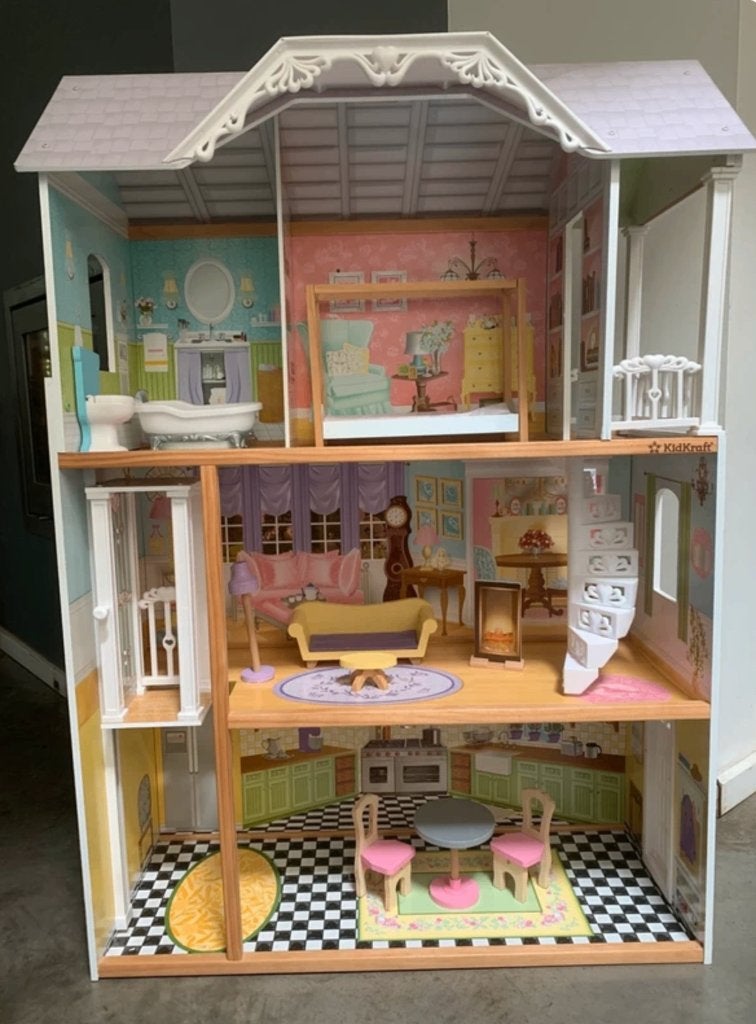 Kidkraft poppenhuis met meubels, Kinderen en Baby's, Ophalen, Zo goed als nieuw, Poppenhuis