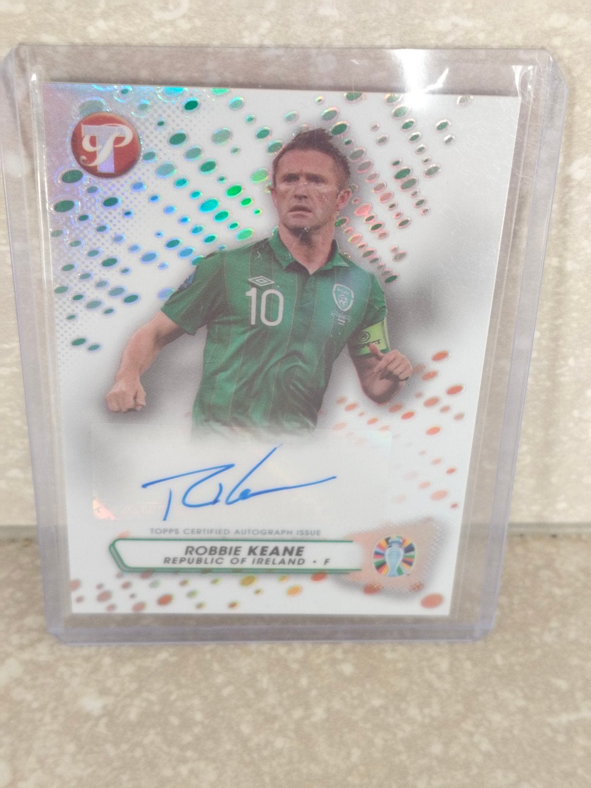 Topps Euro 2024 Robbie Keane Ierland legend autograph, Collections, Enlèvement ou Envoi