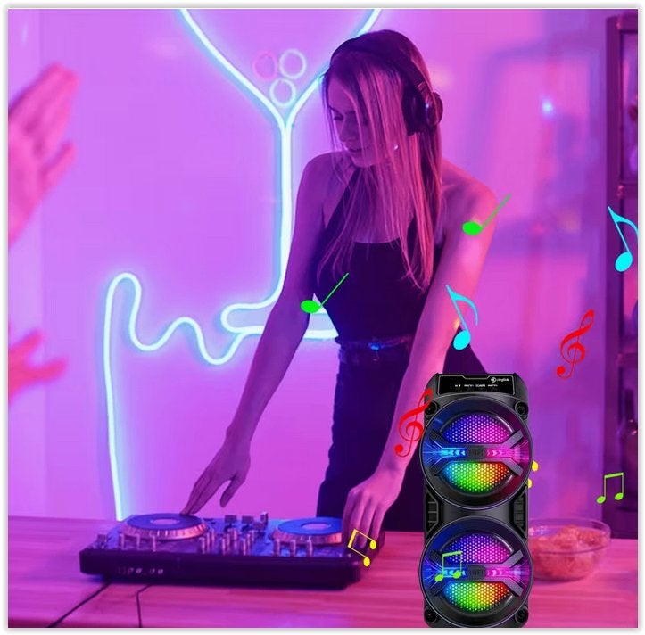 Haut-parleur Bluetooth Portable Extérieur avec Lumières, Neuf, Enlèvement ou Envoi, 60 à 120 watts, Bluetooth
