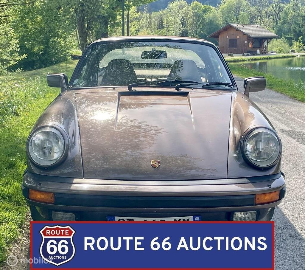 Porsche 911 Carrera 3.2 Cabriolet | 1984 | Route 66 Auctions, Auto's, Zwart, Bedrijf, Overige carrosserie, Porsche