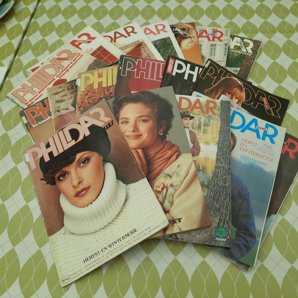 breiboeken Herfst Phildar jaren 80, Enlèvement, Utilisé, Tricot et Crochet