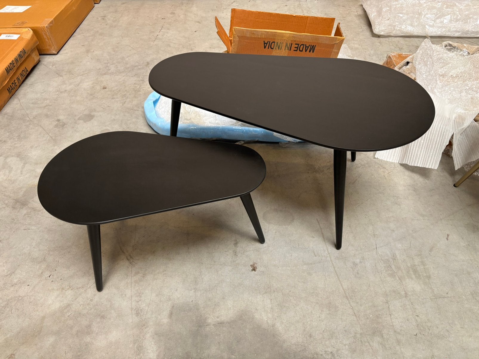Nieuwe set bijzettafels / salontafel HSM collectie, Ophalen, Nieuw, Zwart, Hout
