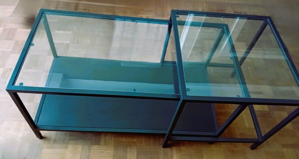 2 tables de salon IKEA, Ophalen, Minder dan 50 cm, 50 tot 100 cm, Glas