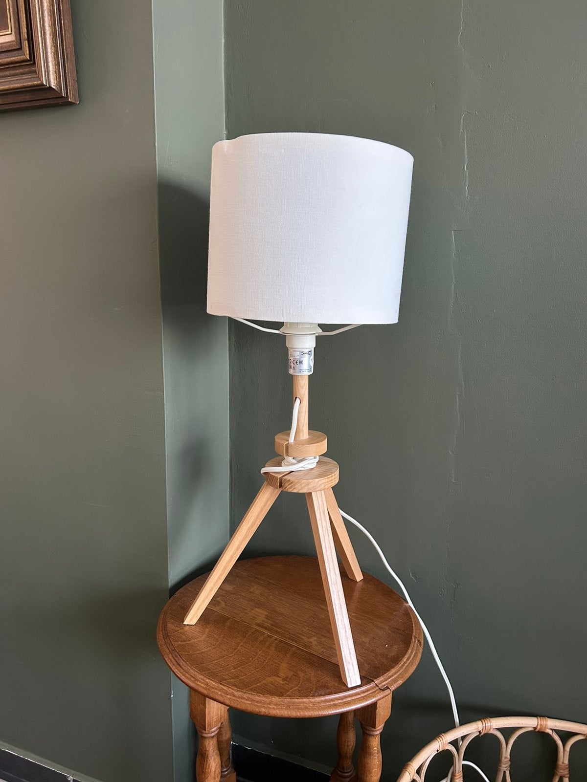 IKEA LAUTERS Tafellamp, Huis en Inrichting, Lampen | Tafellampen, Ophalen, Zo goed als nieuw, Hout, 50 tot 75 cm