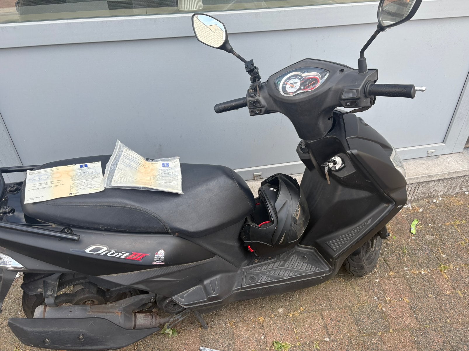 Scooter Sym orbit 3, Fietsen en Brommers, Scooters | SYM, Ophalen, Klasse A (25 km/u), Zo goed als nieuw, Benzine