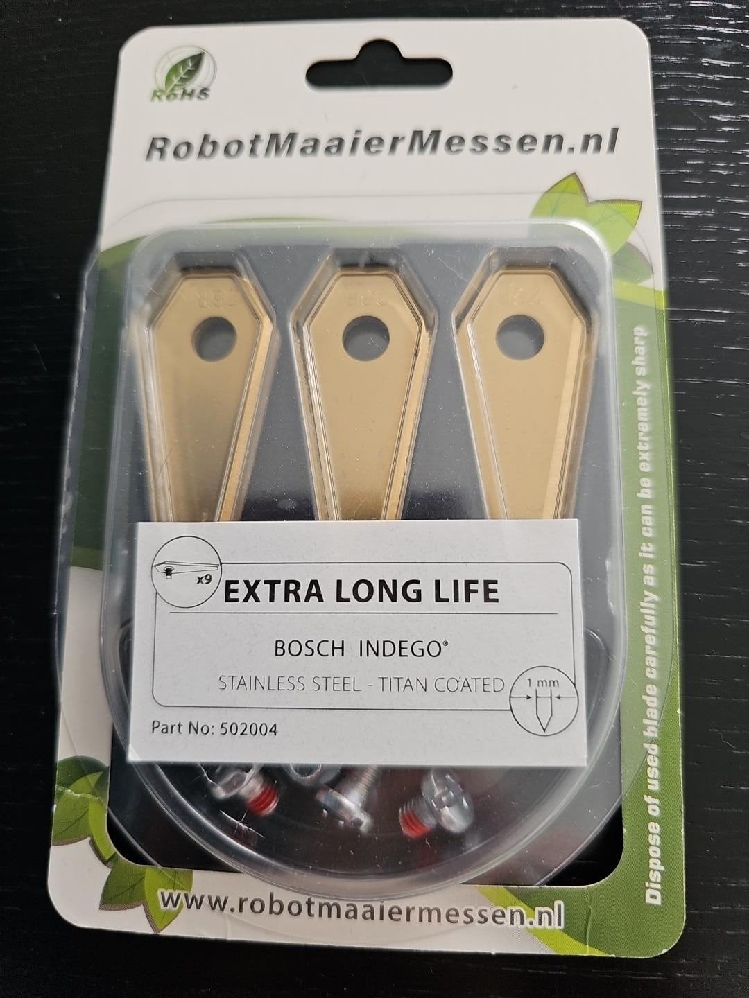 robotmaaiermessen voor Bosch indego, Tuin en Terras, Ophalen, Nieuw