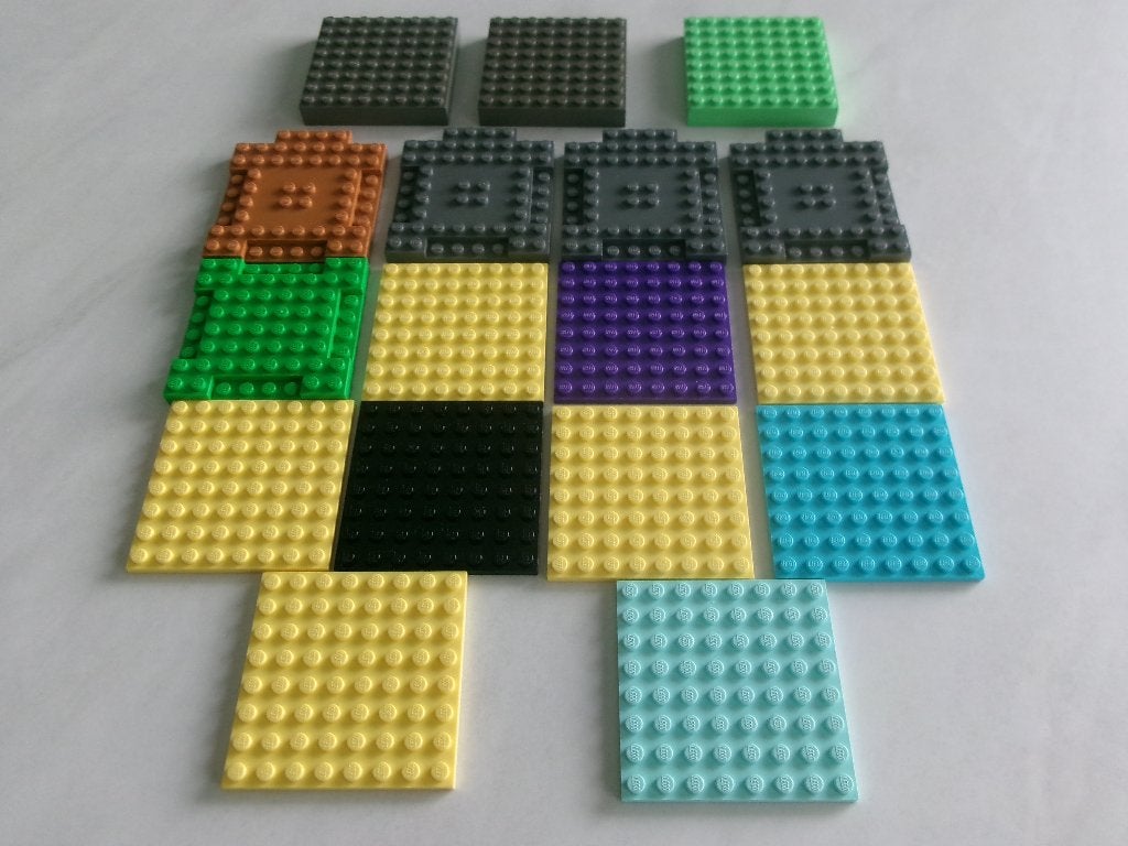 Assiettes et briques Lego 8 x 8, Enlèvement ou Envoi, Lego, Utilisé, Briques en vrac