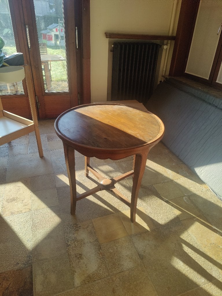 Rond bijzettafeltje, Minder dan 55 cm, Gebruikt, Rond, Hout