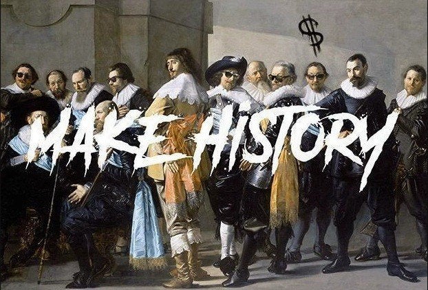 50x40cm Diamond Painting Make History (rond) nr 2001, Film en tv, Verzenden, Nieuw, Meerkleurig