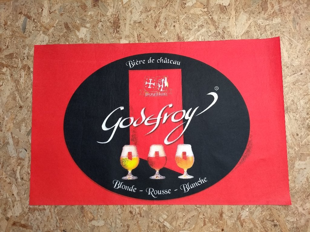 Godefroy - reclame op doek - 1m2 groot, Ophalen of Verzenden, Zo goed als nieuw, Reclamebord, Plaat of Schild, Overige merken