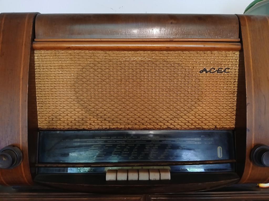 ACEC oude radio - 78 toeren platenspeler, Enlèvement, Utilisé, Tourne-disque