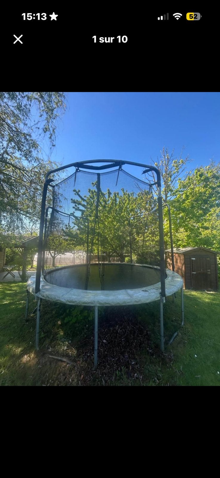Trampoline domyos, Enlèvement, Utilisé
