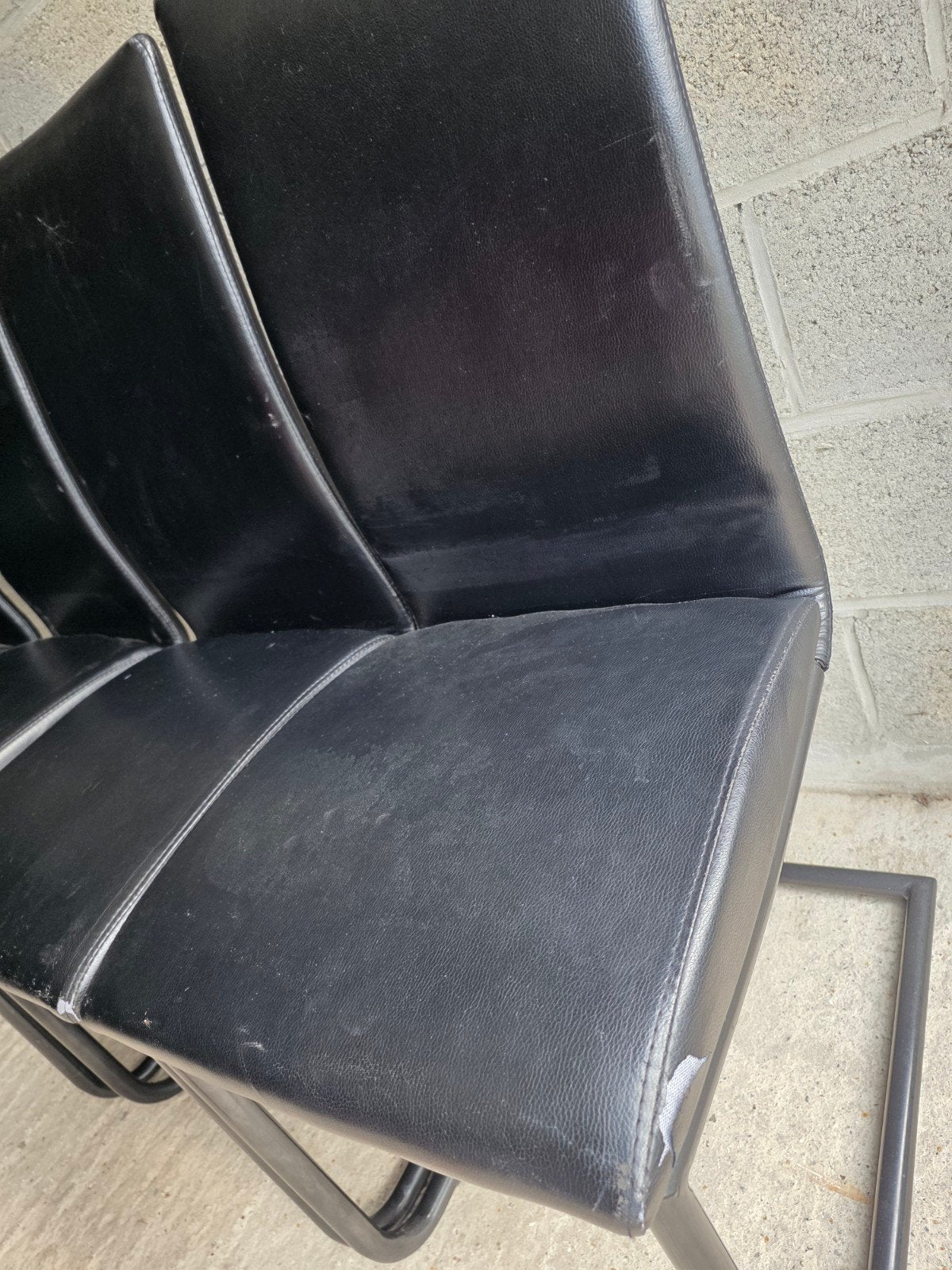 Set van 6 zwarte eetkamerstoelen, Ophalen, Zwart
