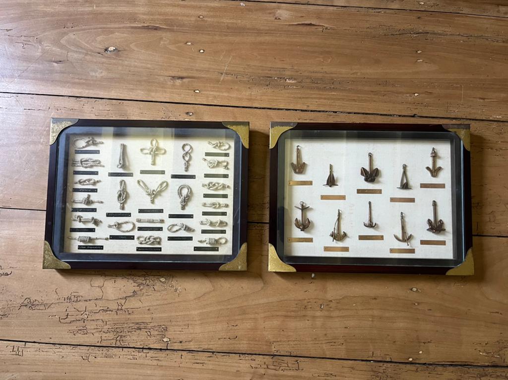 Maritieme decoratie in kader - knopen en ankers, Ophalen, 30 cm, 40 cm, Vintage