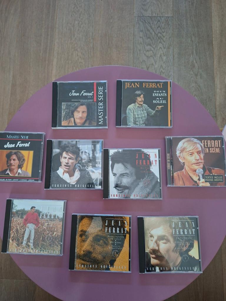 Lot de 9 CD de Jean Ferrat, très bien entretenus, Enlèvement ou Envoi, Utilisé