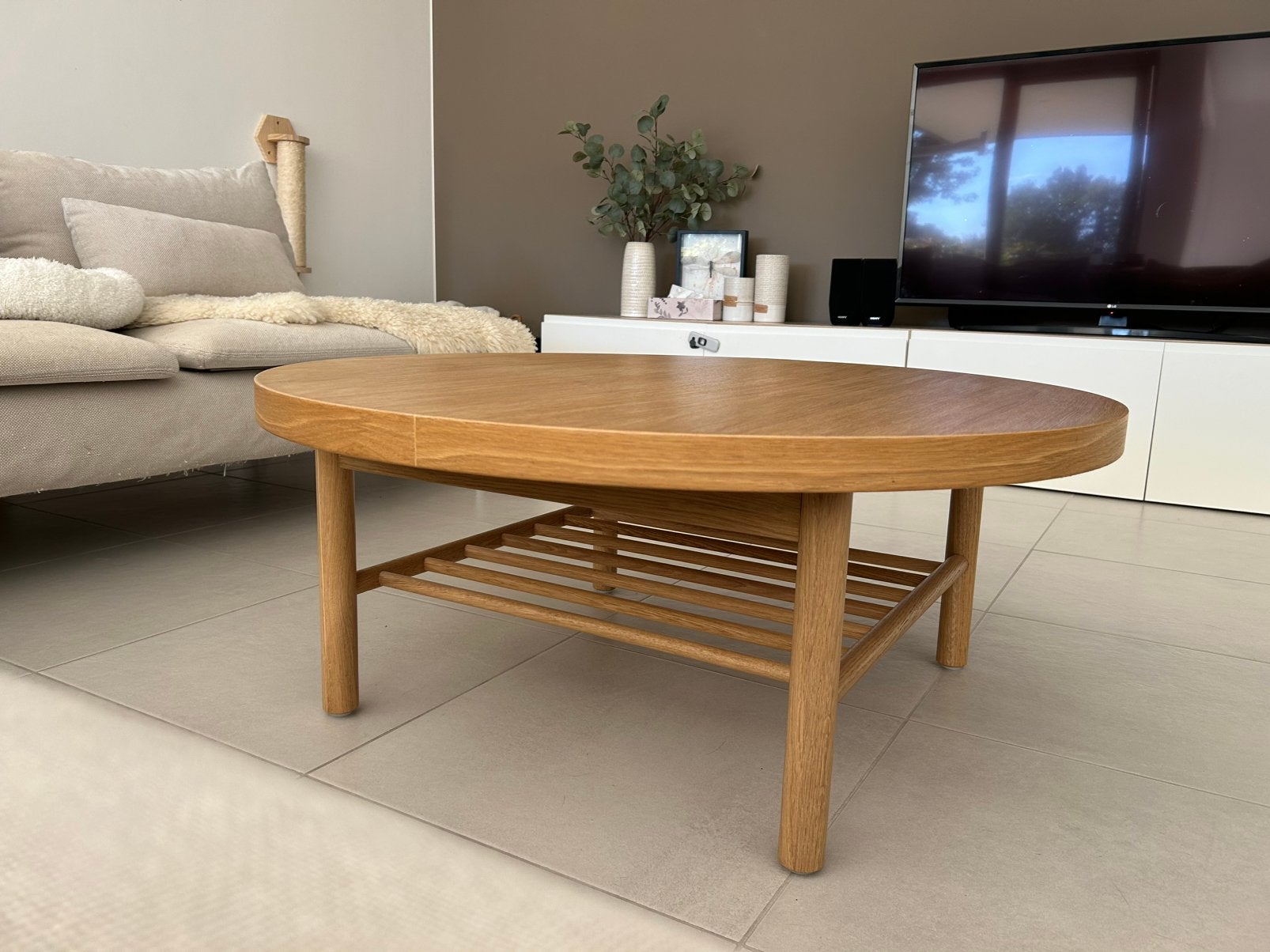 Salontafel 90 cm, Huis en Inrichting, Tafels | Salontafels, Ophalen, Gebruikt, Rond, 50 tot 100 cm