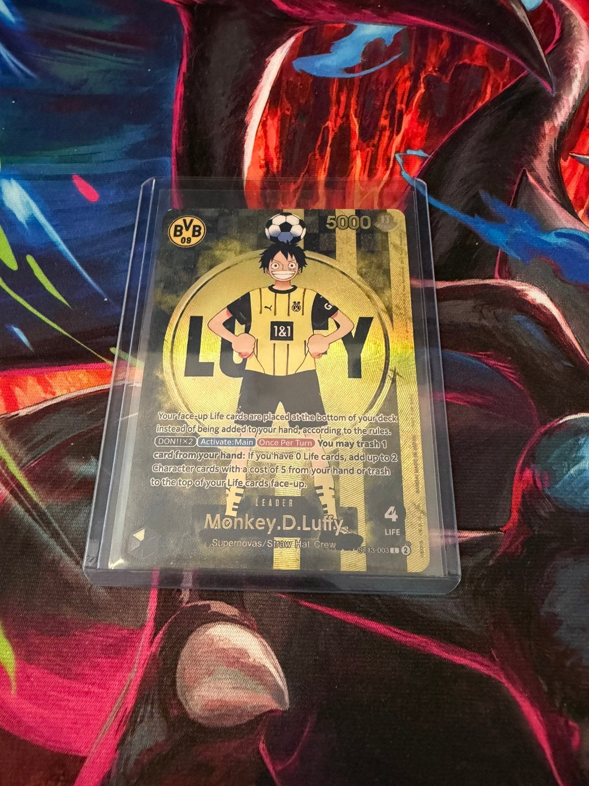 One piece promo kaart Luffy BVB Dortmund, Enlèvement, Comme neuf, Cartes en vrac