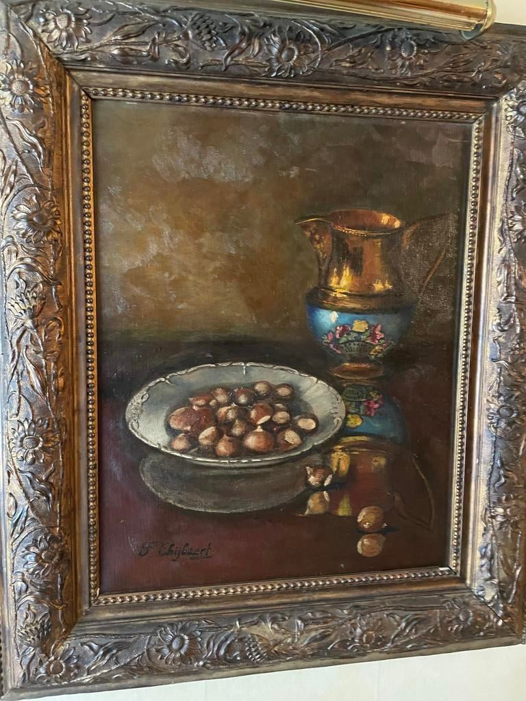 Antiek schilderij - 68 cm x 59 cm - perfecte staat, Antiek en Kunst, Ophalen