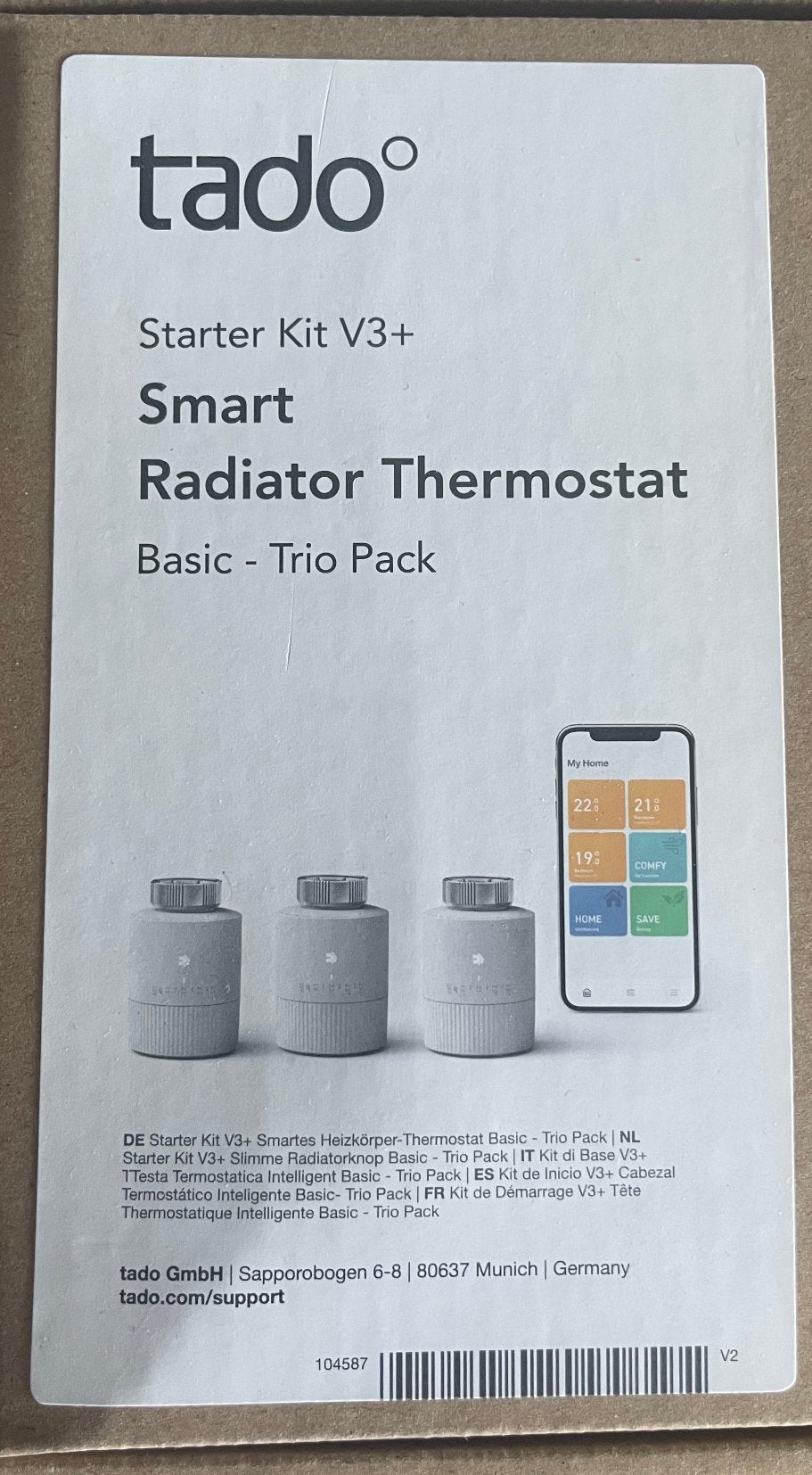 Kit de démarrage Tado Smart Radiator Thermostat V3+, Bricolage & Construction, Thermostats, Enlèvement, Thermostat intelligent