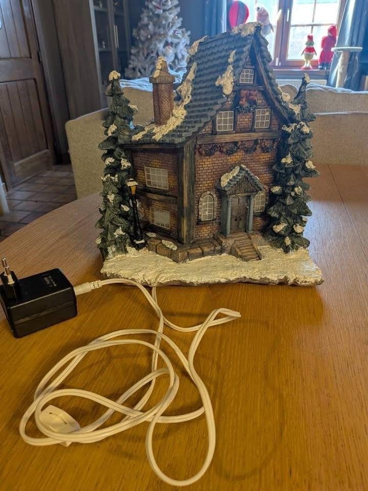 Village de Noël lumineux en résine, Enlèvement