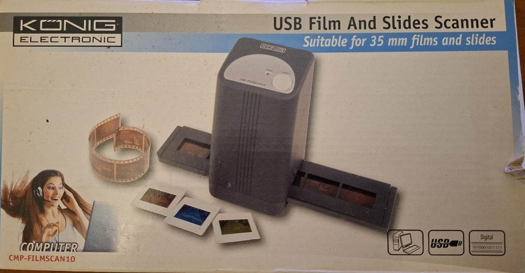 USB Film Slides (Dia's) Scanner, Computers en Software, Laptop, Ophalen of Verzenden, Zo goed als nieuw, König Electronic