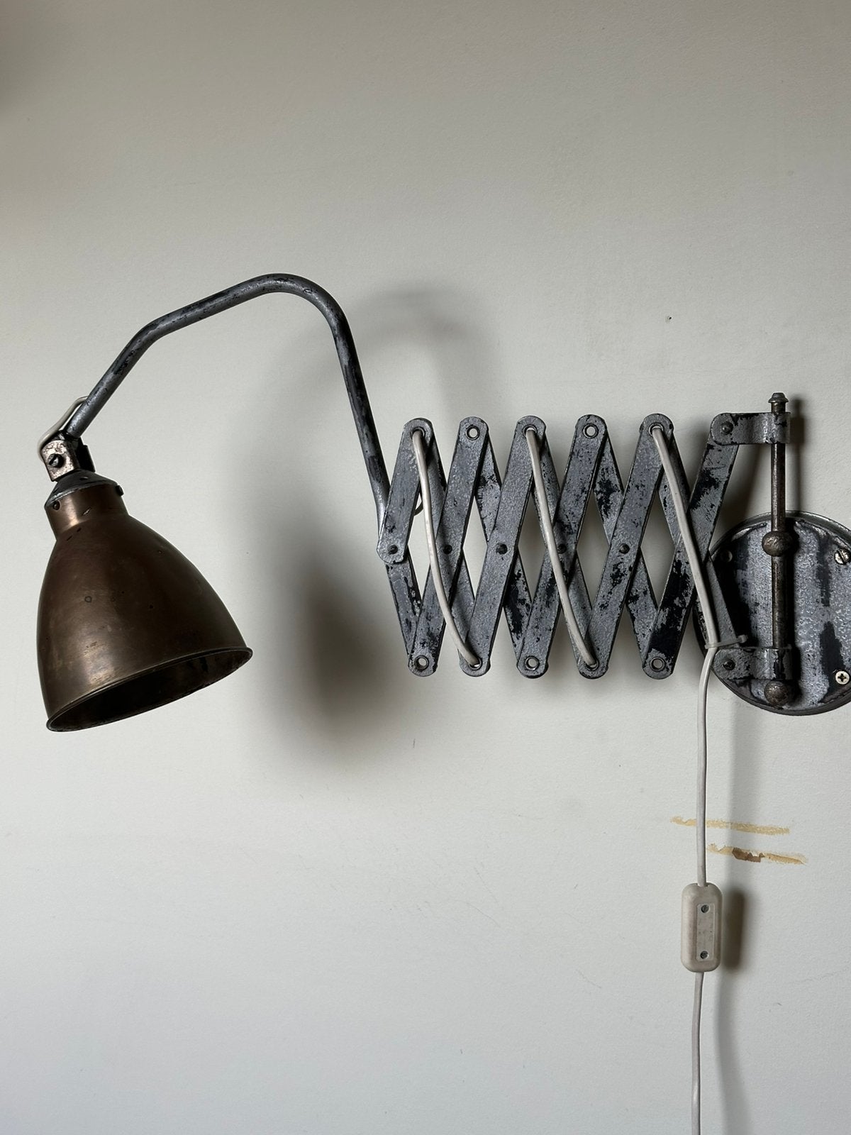 Vintage fabriekslamp, Huis en Inrichting, Ophalen, Zo goed als nieuw