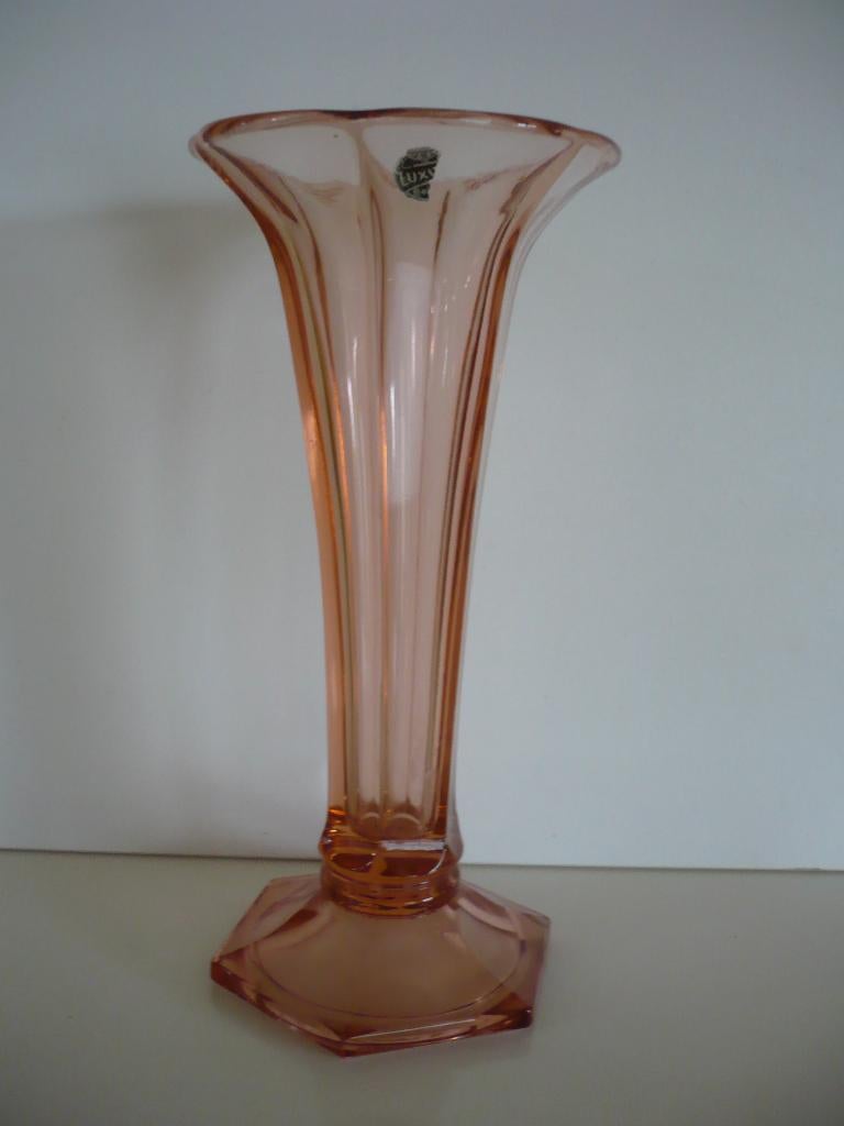 Grote art deco vaas Val Saint Lambert Luxval Americain, Antiquités & Art, Antiquités | Verre & Cristal, Enlèvement ou Envoi