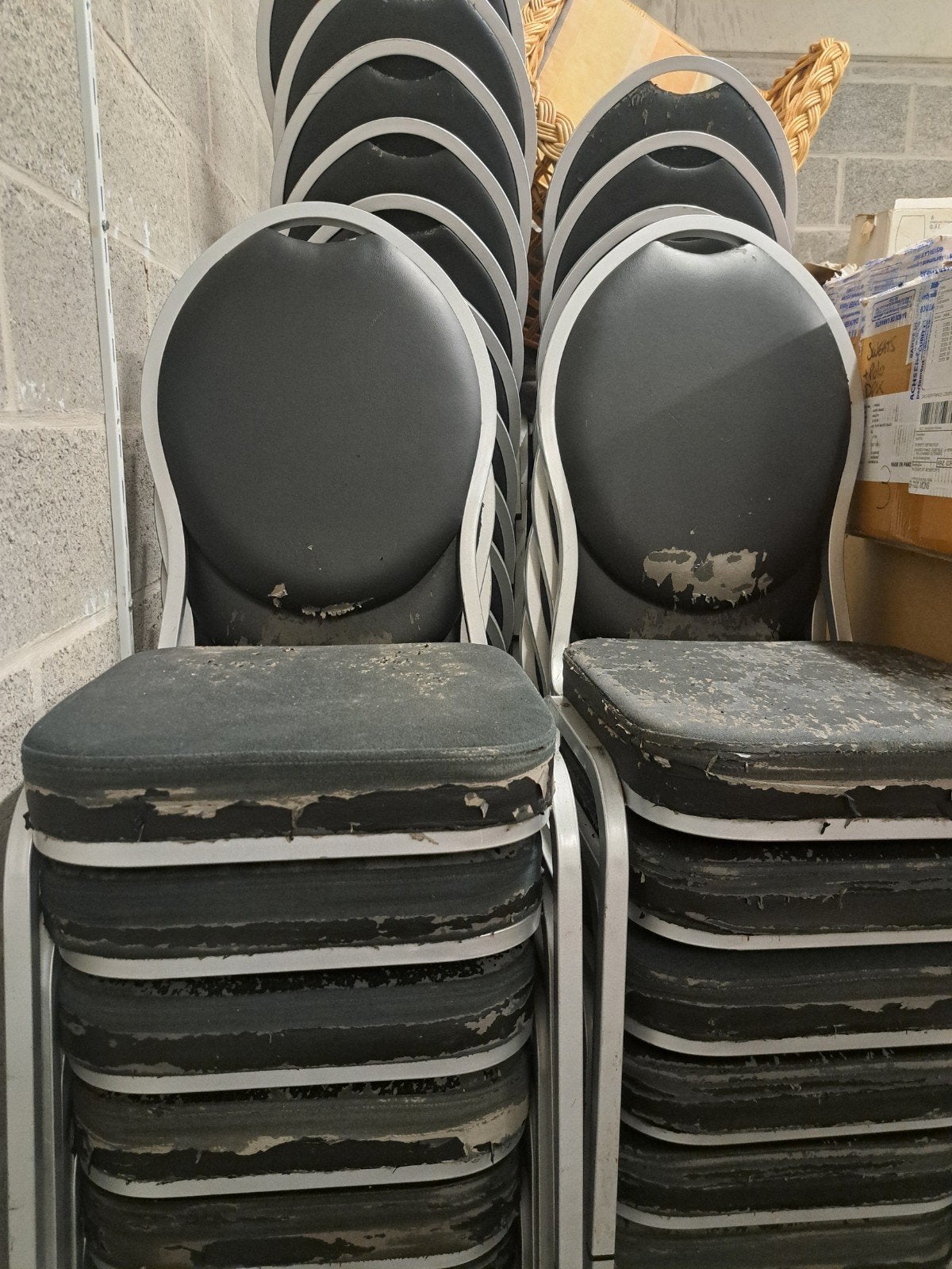 chaise à restaurer, Enlèvement, Utilisé, Métal, Empilable