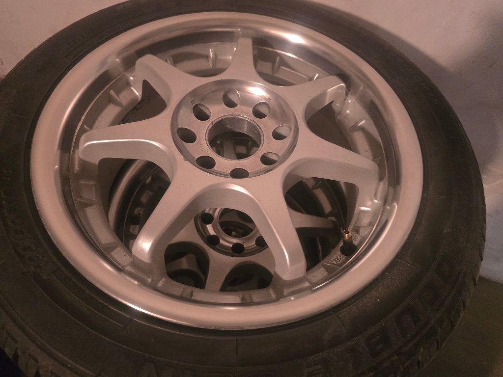 Jantes / Pneus 15 pouces 4x100 - En bel état, Ophalen, Gebruikt, 15 inch, Velg(en)