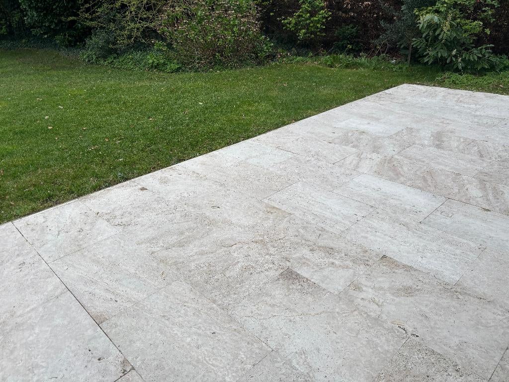 Lot Travertin tegels 61x40,6x3, Tuin en Terras, Ophalen, Nieuw, Terrastegels, Natuursteen