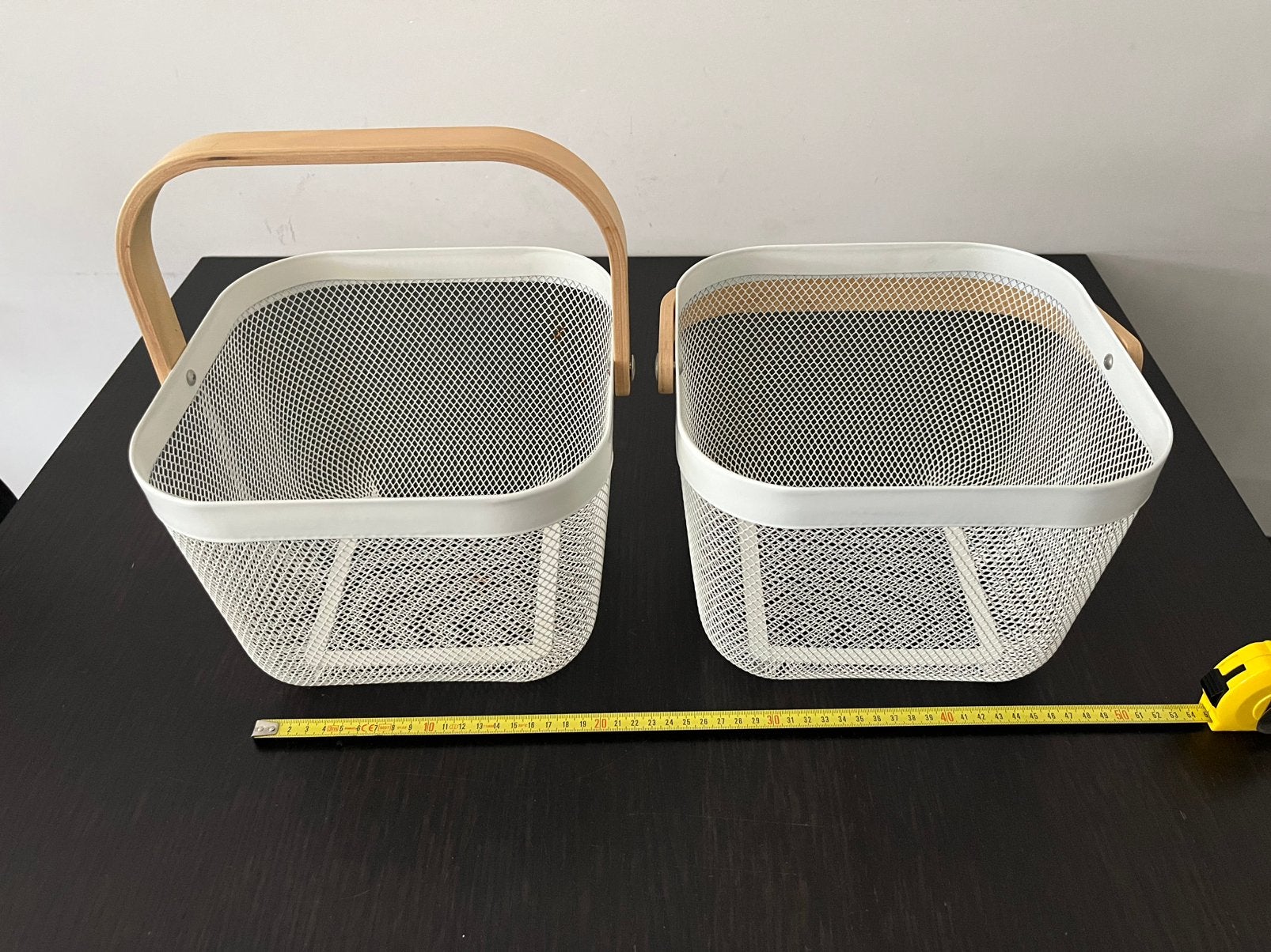 2 mandjes, Huis en Inrichting, Ophalen, Gebruikt, Vierkant