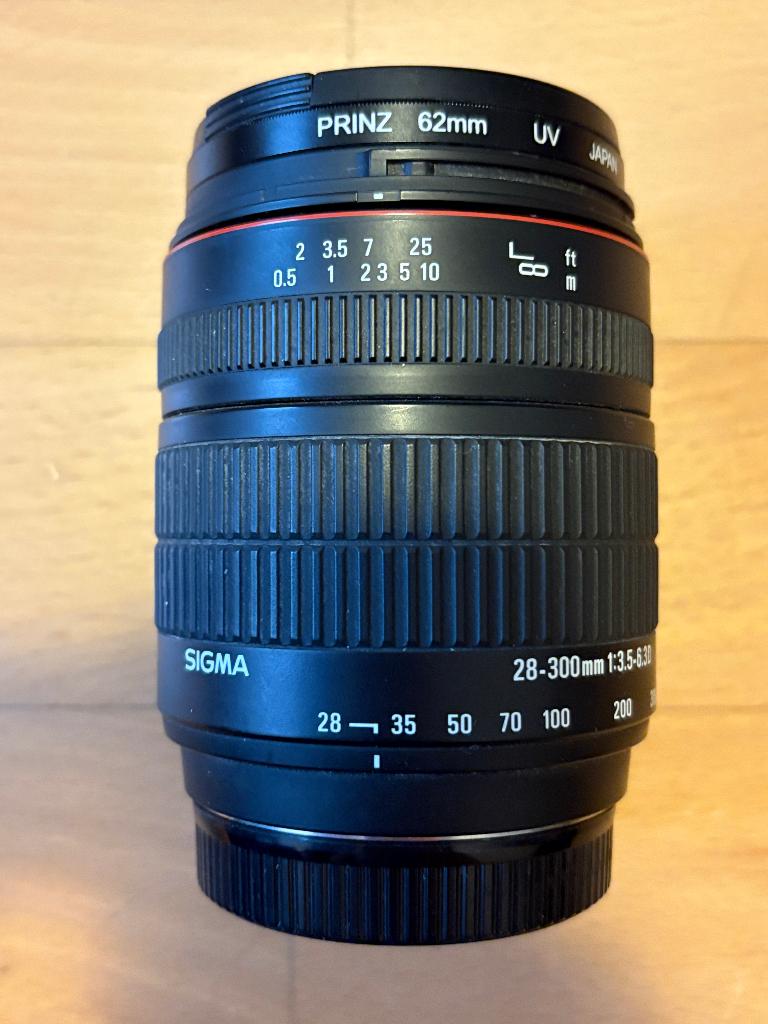 objectif sigma pour canon 28 - 300 mm, Ophalen, Gebruikt, Telelens, Zoom