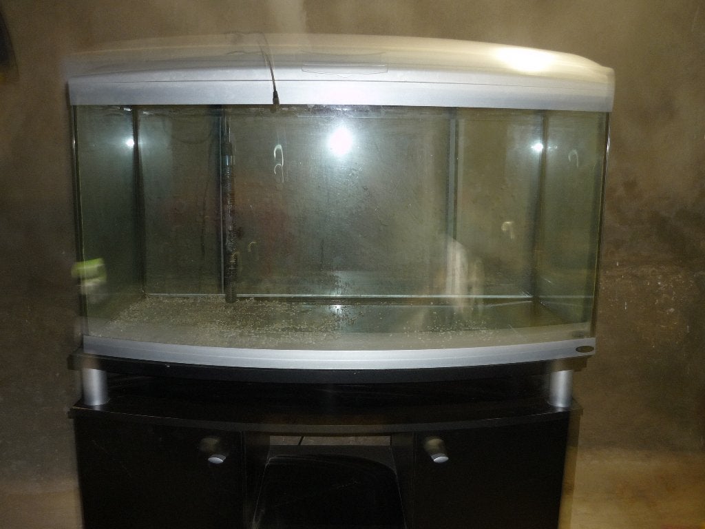 aquarium 110 cm met gebogen glas, Aquatlantis, Aquarium vide, Enlèvement, Utilisé