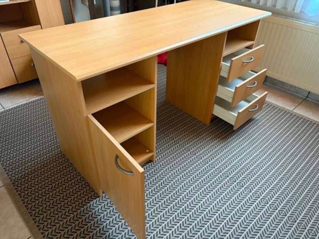 bureau, Ophalen, Met lades, Spaanplaat of MDF, Schoolbureau