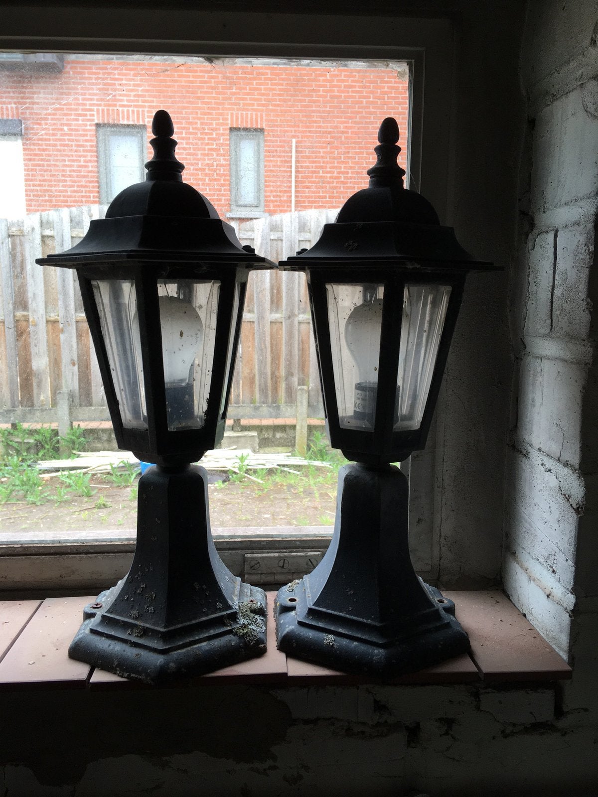 2x lantaarn, Tuin en Terras, Buitenverlichting, Ophalen, Gebruikt