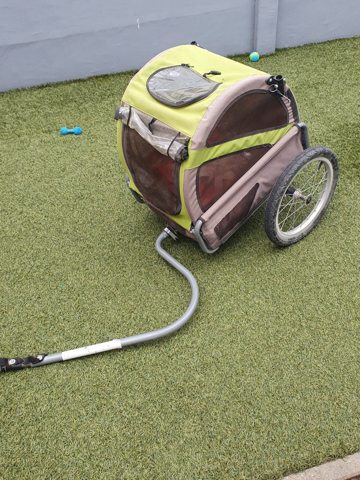 fietskar doggie ride, Ophalen