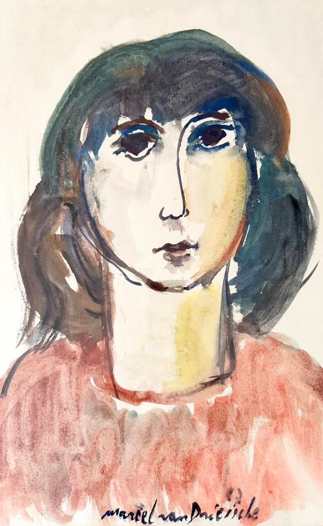 Aquarel – Marcel Van Driessche (gesigneerd) – ingelijst, Antiek en Kunst, Ophalen