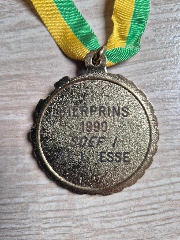 Carnaval medaille Sint-lievens-essene Bierprins Soef 1990, Ophalen of Verzenden