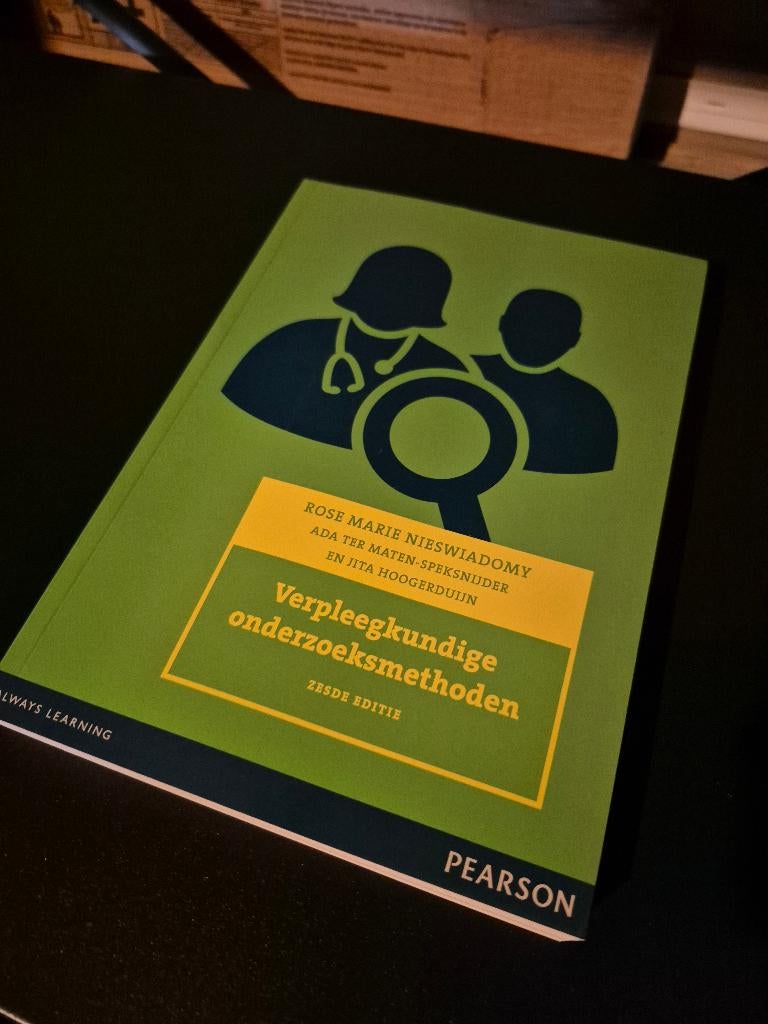 Boek verpleegkundige onderzoeksmethode, Boeken, Ophalen, Nieuw, Hogeschool
