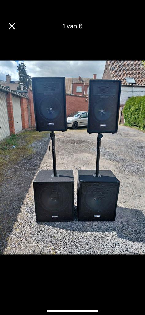 Boxen compleet met versterker vonyx, Muziek en Instrumenten, Ophalen, Zo goed als nieuw