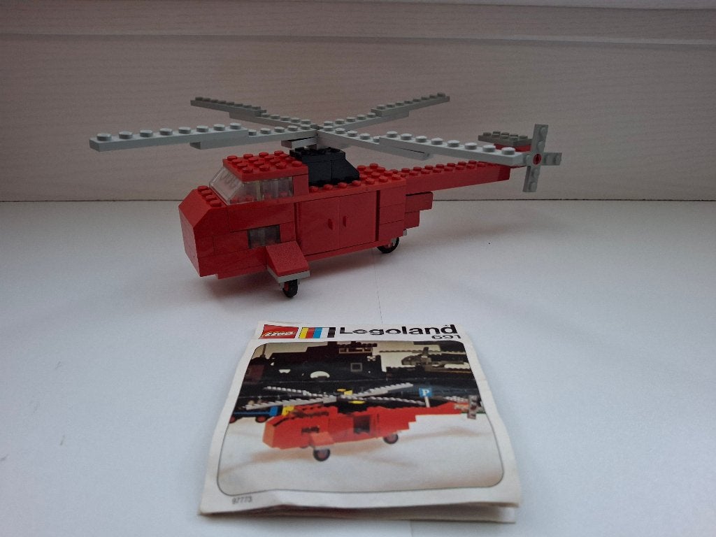 Lego 691 ( 691-1 ) Rescue Helicopter 1974, Ophalen of Verzenden, Compleet, Lego, LEGOLAND