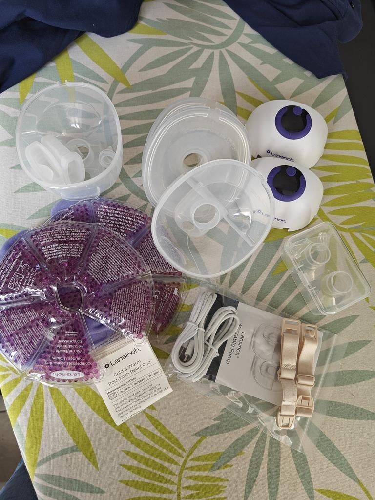 Lansinoh S32 borstpomp + compressen, Kinderen en Baby's, Babyvoeding en Toebehoren, Ophalen