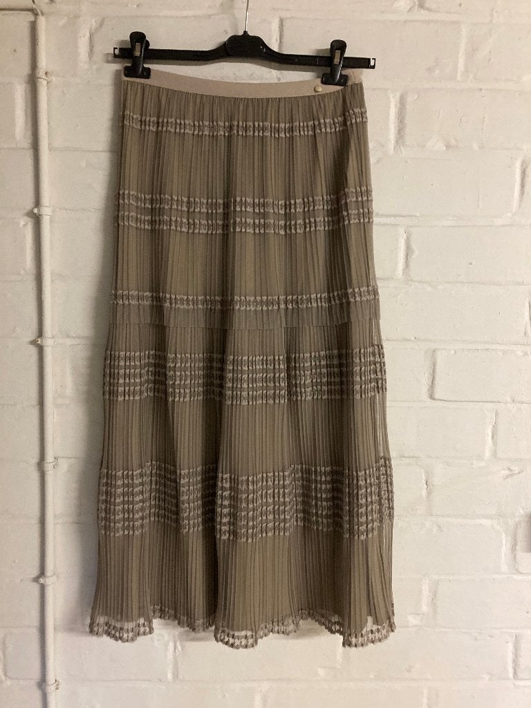 Licht kakikleurige lange rok, Terre Bleue, 38, L= 89 cm, Kleding | Dames, Rokken, Maat 38/40 (M), Terre Bleue, Ophalen of Verzenden