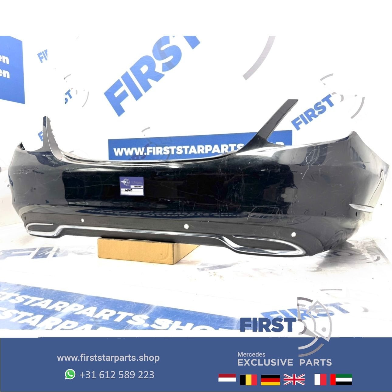 W205 achterbumper Mercedes C Klasse 2014-2019 A2058850138 zw, Gebruikt, -, Ophalen of Verzenden, Achter