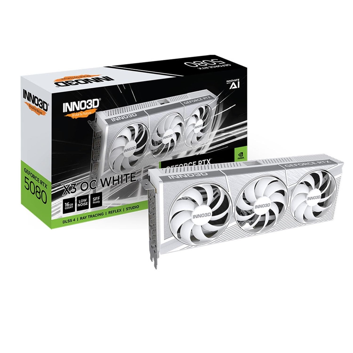 INNO3D GeForce RTX 5080 X3 OC White 16GB, Computers en Software, GDDR6, Tv-Out, Ophalen of Verzenden, Zo goed als nieuw