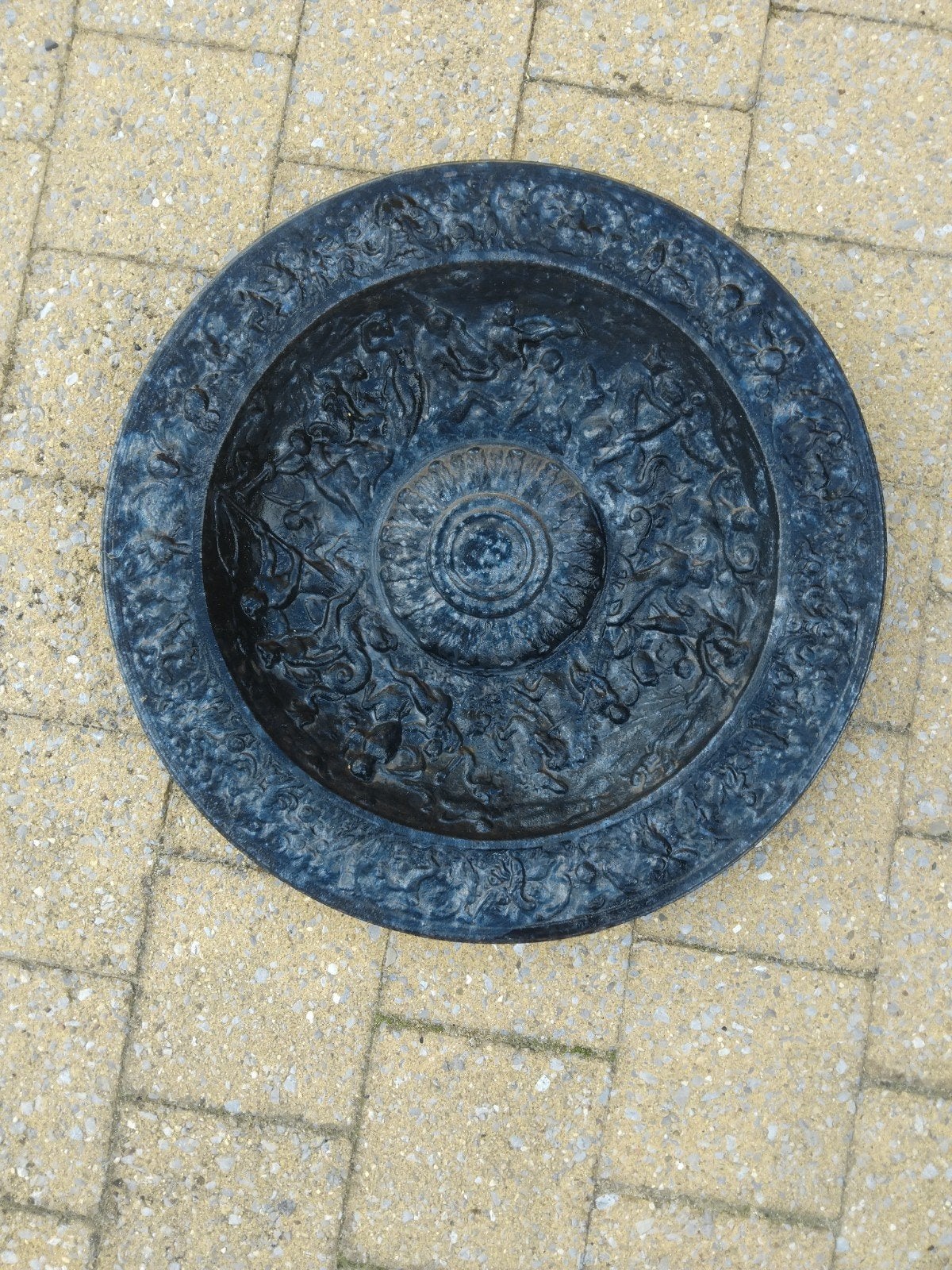 gietijzeren wanddecoratie 42 cm, Schaal, Rond, Ophalen of Verzenden, Zo goed als nieuw
