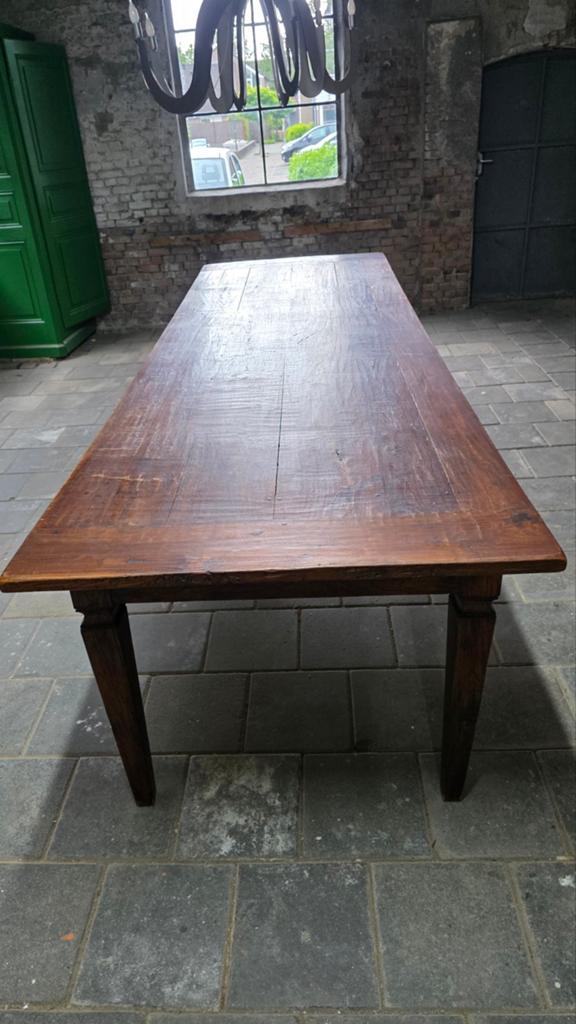 3 meter lange boerentafel met 3 laden en  mooi geleefd blad, Ophalen, Gebruikt