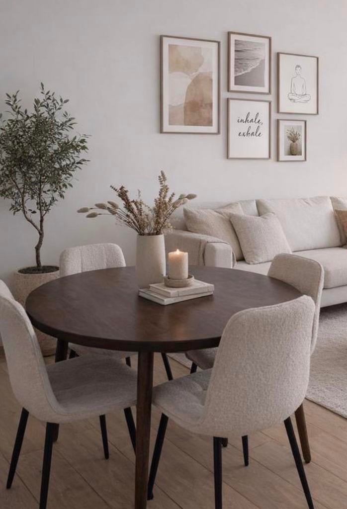 Eettafel met 4 stoelen, Ophalen, Zo goed als nieuw