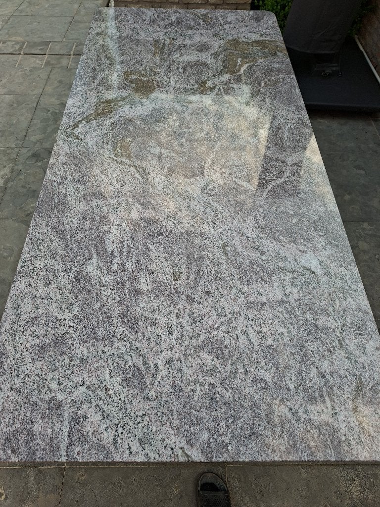 Graniet eettafel, Ophalen, Gebruikt, Rechthoekig, Overige materialen